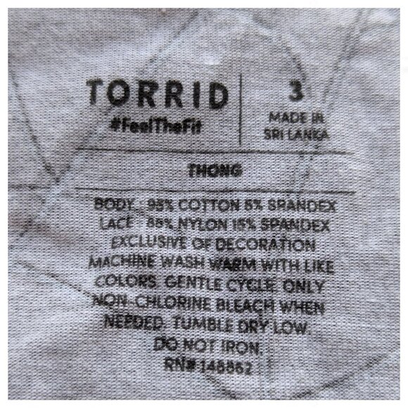 TORRID NWT Thong Panty Rosy Webs Floral Black Cotton Mid-Rise 4.7 Star Rating - Picture 4 of 4